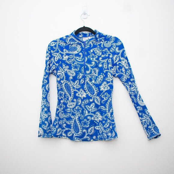 EUC! Boden Blue and White Swim Coverup with Long Sleeves - Picture 1 of 7